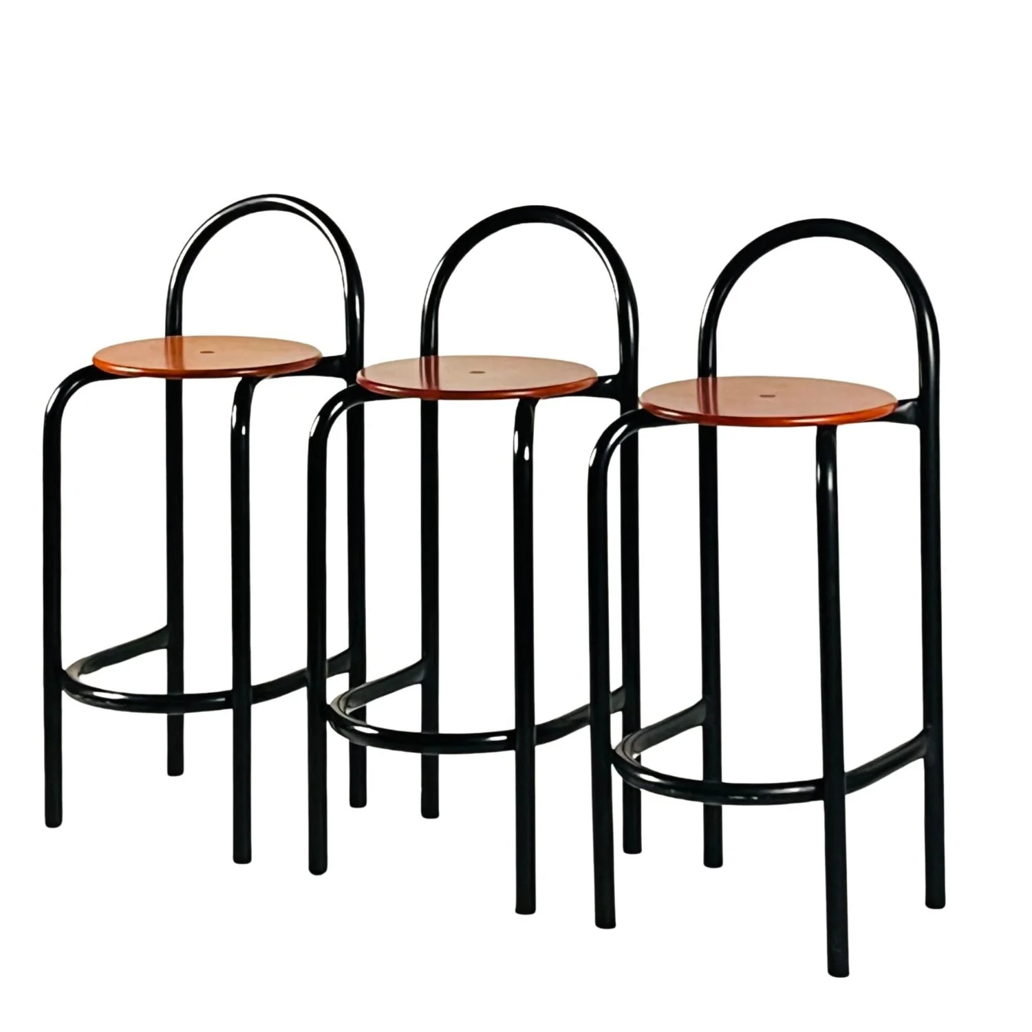 ポストモダン ゼウスノト タルザン チェア＆ガラステーブル 良品 80,s Set of 3 Postmodern 1980s Barstools — Blend Interiors
